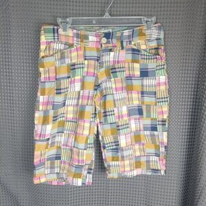 Duck Head Patchwork Plaid Shorts Women's Size 1‎ 100% Cotton Made in India